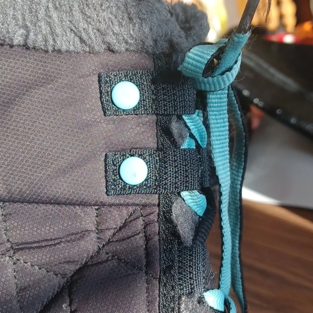 COLUMBIA Waterproof 200 Gram Insulation Winter Boots Teal Black Womens Size 7